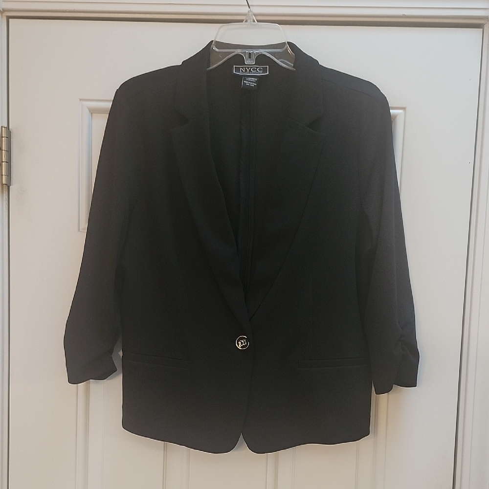 New York & Company Black Single-Button Tailored Blazer